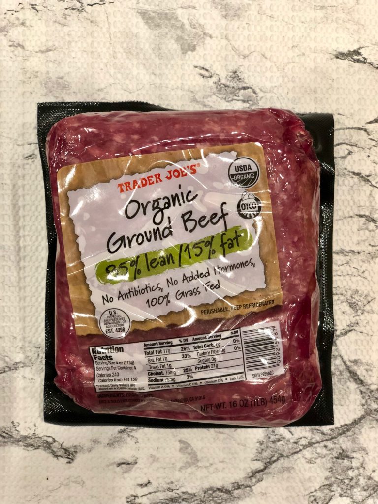 Trader Joe's Organic Ground Beef 100% Grass Fed